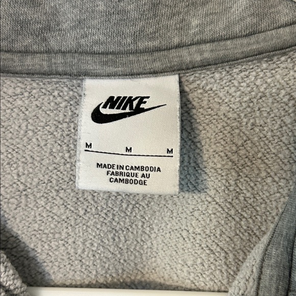 Nike Men's Zip-Up Sweater in Gray - Picture 2 of 3